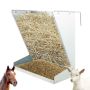 Hay trough for horses 71x32.5x68cm., silver color