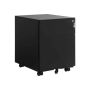 Lockable office cabinet, black 39 x 54 x 52 cm