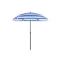 Foldable beach umbrella Ø 160 cm, blue/white