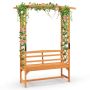 Outdoor bench 160x50x199cm., light brown