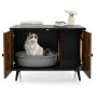 Cat litter box 80x50x57cm, black/brown