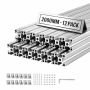 Aluminum extrusion profile set VEVOR 3030T-200-12-Y, 12 pcs, Silver color