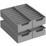 Apatinių drabužių organizatorius SONGMICS RUS015G01, 4 dalių rinkinys, Pilka, 50 × 10 × 22 cm