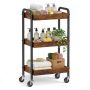 Aptarnavimo vežimėlis SONGMICS LRC081KD01, 3 lentynos, Ruda, 41,3 × 73 × 27,5 cm