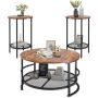 Round coffee table set VEVOR ZH602, 3 pcs, 80 × 46.5 cm
