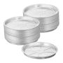 Apvalūs aliuminio kepimo indai Relaxdays, 100 vnt, Ø 27,5 × 2,5 cm