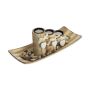 Arbatinių žvakių laikiklis Relaxdays, 3 vnt, 34 × 13 × 13 cm