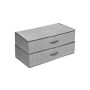 Storage box set 82 x 42 x 20 cm., 2 pieces, gray