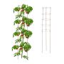 Augalų atramų rinkinys Relaxdays 10045127.0, 2 vnt., po 5 žiedus, Ruda, 30 × 150 cm