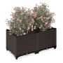 Augalų vazonas Relaxdays, 60 l, Ruda/juoda, 80 × 38 × 40 cm