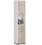 Высокий шкафчик для ванной FIN 2D 1SZ 1W, 2 дверцы, 1 ящик, белый/бежевый, 30 × 140 × 30 см