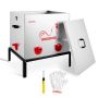 Automatic chicken feeder VEVOR SS-00223, 6 feeding holes, 38.56 kg capacity, 63.5 × 67 × 53.5 cm