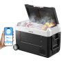 Car compressor refrigerator VEVOR EA35-D, 35 l, dual-zone, Black, 44 × 52 × 71 cm