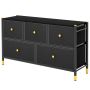 Chest of drawers 100x30x58.5cm., black