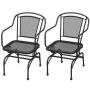 Set of 2 garden chairs 61x54x85cm, black