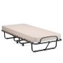 Folding bed 190x80x39cm., beige/black