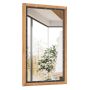 Wall mirror 55x90cm., brown/black