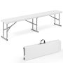 Garden bench 182x27.5x43cm., white/gray