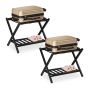 Bagažo stovai Relaxdays 10046453.0, 2 vnt, Juoda, 66 × 54 × 45 cm