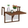 Balkono staliukas Relaxdays 10033849.0, sulankstomas, Ruda, 69,5 × 55 × 66 cm
