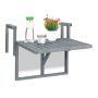 Balkono staliukas Relaxdays 10038392.0, Sulankstomas, Pilkas, 70 × 55 × 65 cm
