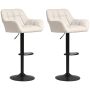 Bar stool set, 2 pcs, 57.5 × 93–114 × 52.5 cm