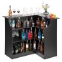 Bar cabinet VEVOR JTJB-ZH-5, L-shaped, 4 tiers, Black, 133.5 × 22.5 × 52.5 cm