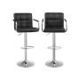 Bar stools with armrests 2 pcs Black