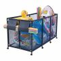 Pool storage box VEVOR 87016, 8 casters, 4 with brakes, Black, 175.5 × 81.5 × 89 cm