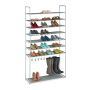 Полка для обуви Relaxdays, 8 уровней, 7 крючков, 99 × 187 × 30 см