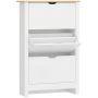 Shoe cabinet Homcom 72x26x112cm., white/light brown
