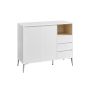 Chest of drawers 40x103.5x85cm., white/light brown