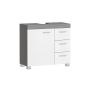 Washbasin cabinet 30x70x64cm., white/gray