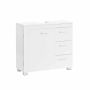 Modern bathroom sink cabinet with drawers, white