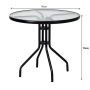 Outdoor table 70x71cm, black