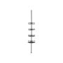 Bathroom shelf 26.7x35x323cm., black