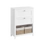 Bathroom cabinet 30x60x80cm., white/light brown