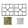 Betono liejimo formos Relaxdays 10039559.0, 2 vnt, 4 × 40,5 × 40,5 cm