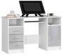 Desk NORE Ana, white/light gray