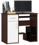 Desk NORE Jay 90 cm., white/dark brown
