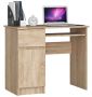 Desk NORE S90, left, oak color