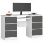 Computer desk NORE A-11, white/dark gray