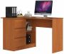 Corner desk NORE B16, left, light brown