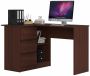 Corner desk NORE B16, left, dark brown