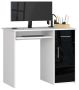 Desk NORE S90, white/black