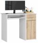 Desk NORE S90, white/oak