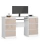 Corner desk NORE A-11, white/cream color