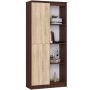 Офисный стеллаж CLP R80, 8 полок, коричневый/дубовый, 80 × 180 × 35 см