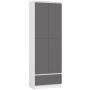 Офисный шкаф CLP R60, 2 дверцы, 1 ящик, белый/серый, 60 × 180 × 35 см