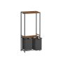 Clothes rack 73x33x177cm., brown/black